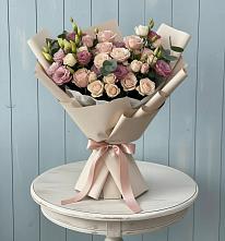 Букет цветов из:  Розы и Лизиантусы в Червлённой-Узловой