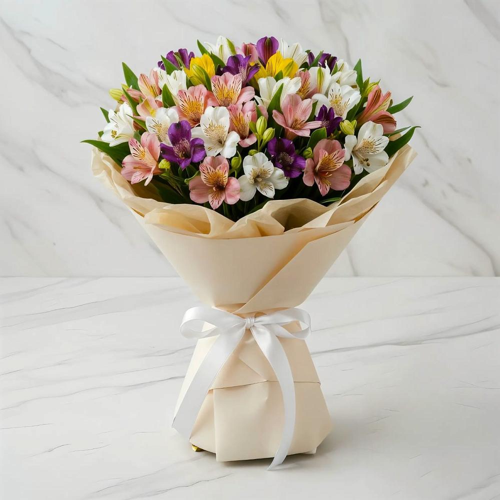 Букет цветов из: Альстромерии в Червлённой-Узловой