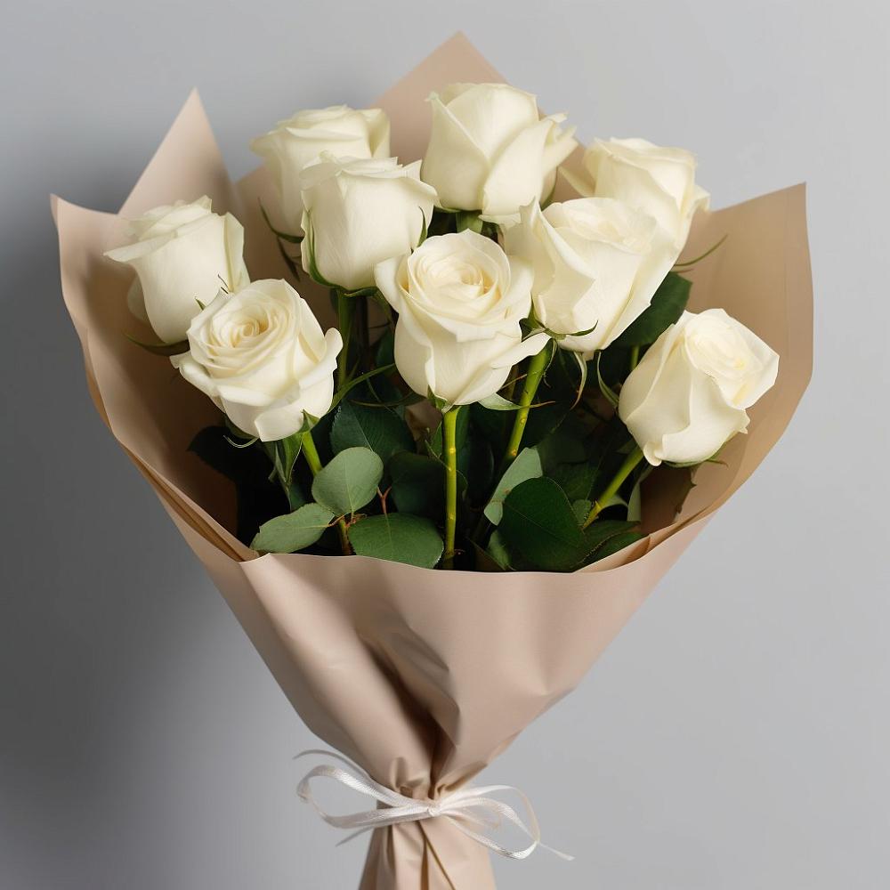 Букет 9 Белых роз Эдлесс Лав в Червлённой-Узловой