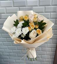 Букет цветов из:  Розы и Хризантемы #REPLACE_PRED# Червлённой-Узловой