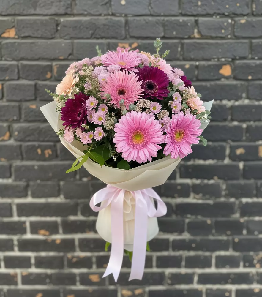 Букет цветов из: Герберы и Хризантемы в Червлённой-Узловой