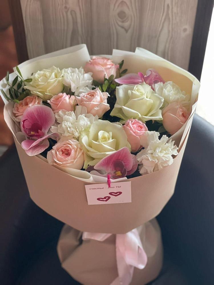 Букет цветов из: Орхидеи, Розы и Гвоздики в Червлённой-Узловой