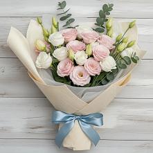 Букет цветов из:  Лизиантусы #REPLACE_PRED# Червлённой-Узловой