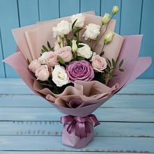 Букет цветов из:  Розы и Лизиантусы в Червлённой-Узловой