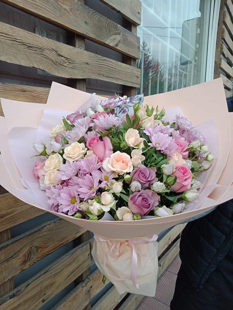 Букет цветов из: Розы и Хризантемы в Червлённой-Узловой