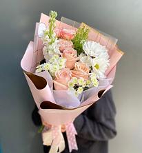 Букет цветов из:  Хризантемы и Розы в Червлённой-Узловой