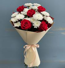 Букет цветов из:  Розы и Хризантемы в Червлённой-Узловой