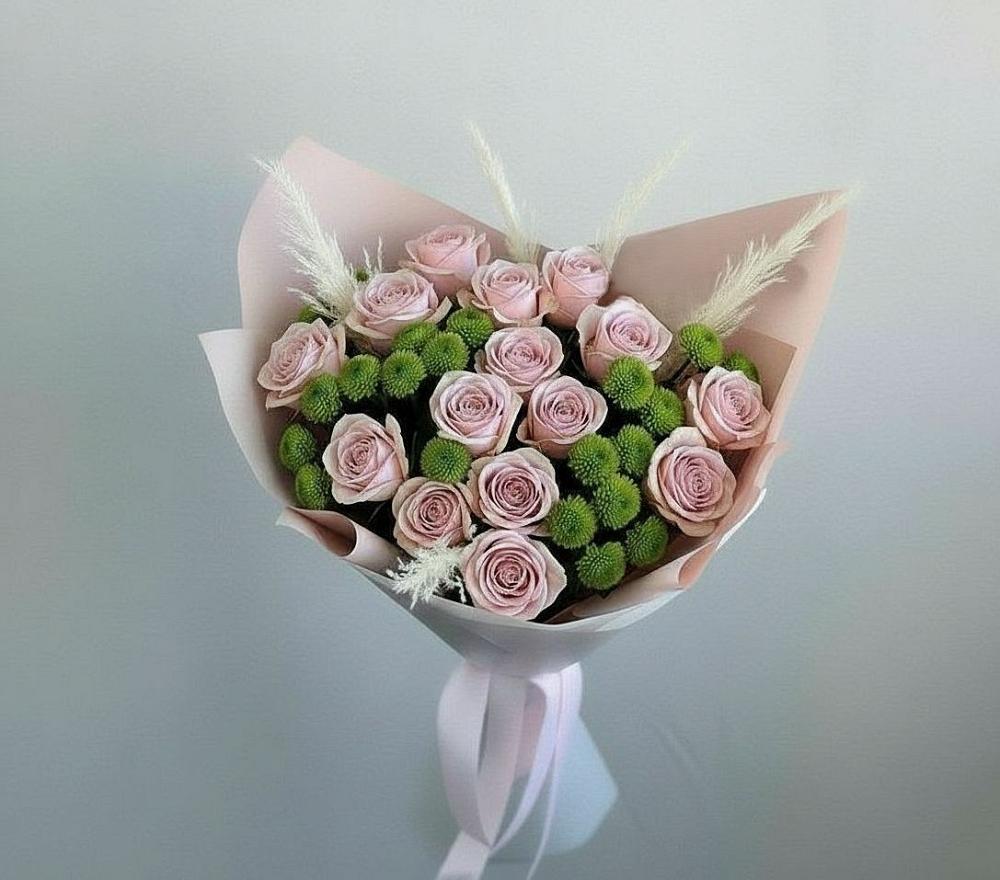 Букет цветов из: Розы и Хризантемы в Червлённой-Узловой