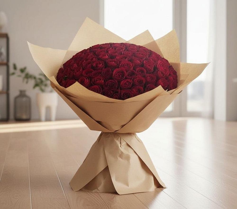 Букет 101 Красная роза в Червлённой-Узловой