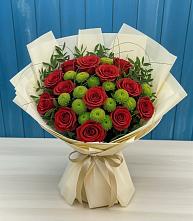 Букет цветов из:  Розы и Хризантемы в Червлённой-Узловой