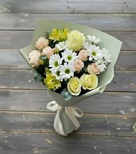 Букет цветов из:  Альстромерии, Розы и Хризантемы в Червлённой-Узловой
