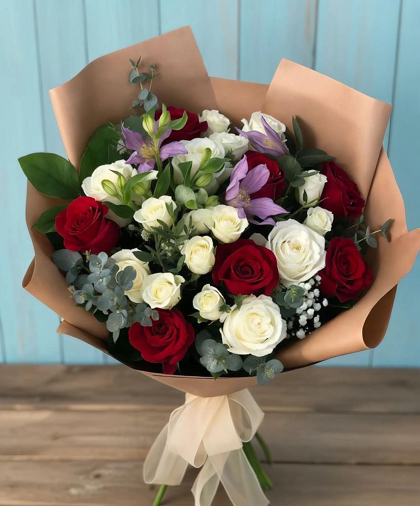 Букет цветов из: Розы и Альстромерии в Червлённой-Узловой