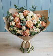 Букет цветов из:  Альстромерии и Розы в Червлённой-Узловой